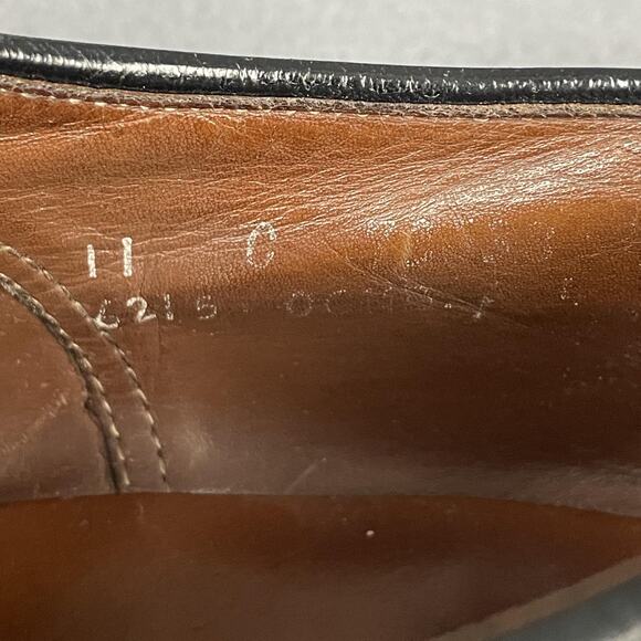 Allen Edmonds McAllister Shoes Mens Size 11 C Black Wingtip Oxford Made USA main image 6
